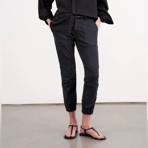 Nili Lotan Cropped Military Jogger Utility Pants Size 6 Carbon Gray Color